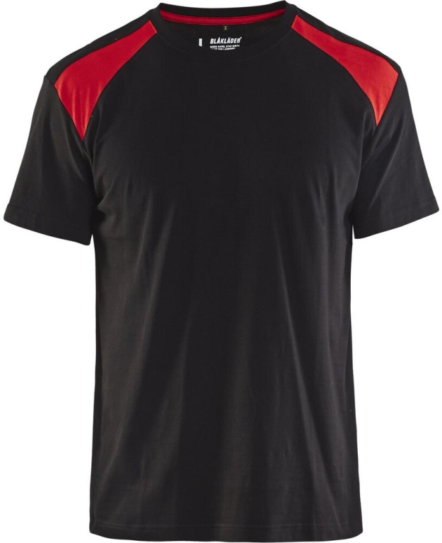 Blåkläder T-paita 3379 musta/punainen