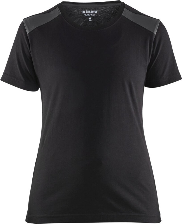 Blåkläder Naisten t-paita 3479 musta/tummanharmaa