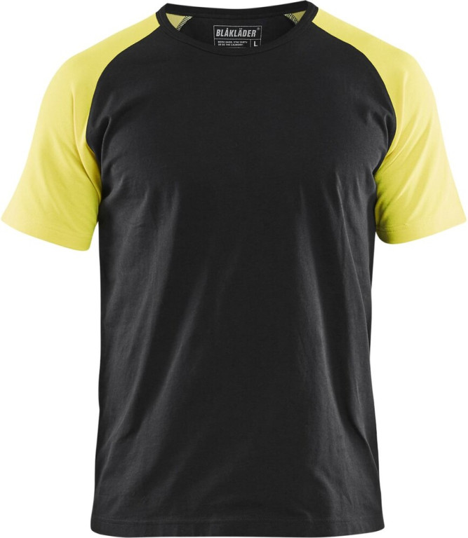 Blåkläder T-paita 3515 musta/keltainen