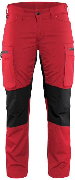 Blåkläder Naisten housut 7159 Stretch punainen/musta