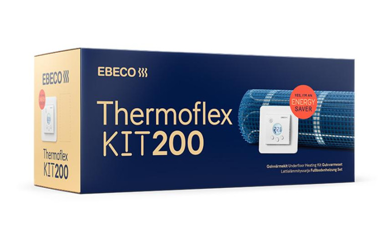 Ebeco Lämpömattopaketti Thermoflex Kit 200 9,6 m²