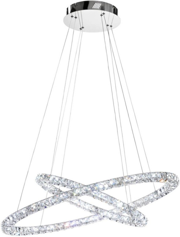 Eglo LED-riippuvalaisin Toneria 90 cm kromi kristalli