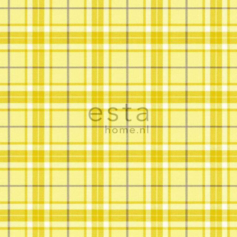 ESTA Denim & Co. Tapetti checks keltainen 53 cm x 10,05 m Non-woven
