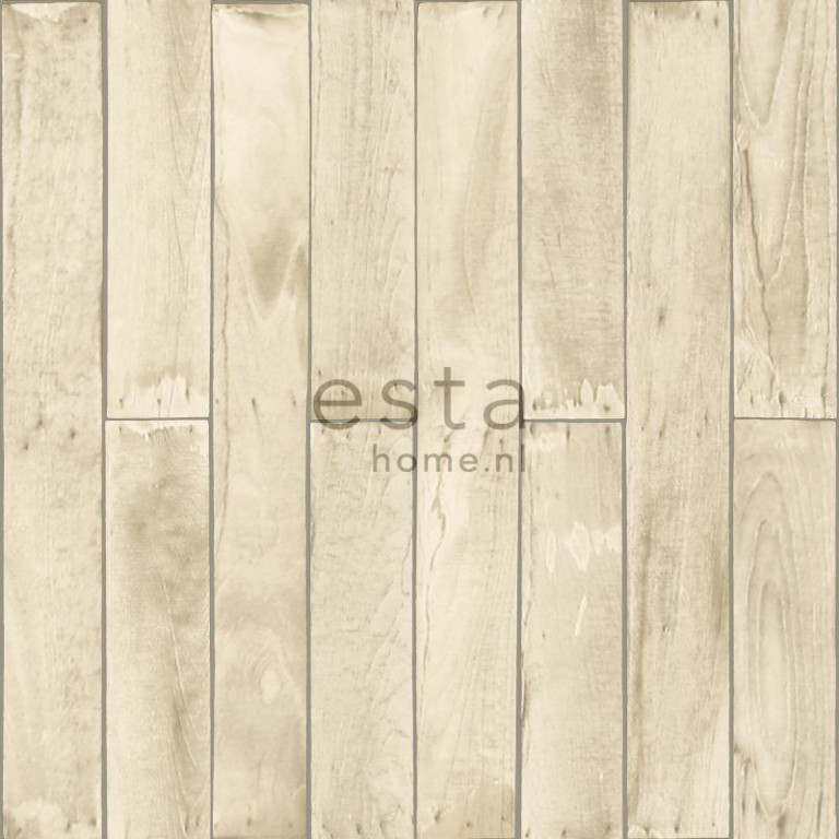 ESTA Denim & Co. Tapetti wood 137743 beige 53 cm x 10,05 m Non-woven
