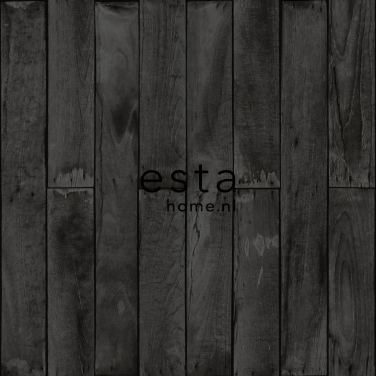 ESTA Denim & Co. Tapetti wood musta 53 cm x 10,05 m Non-woven