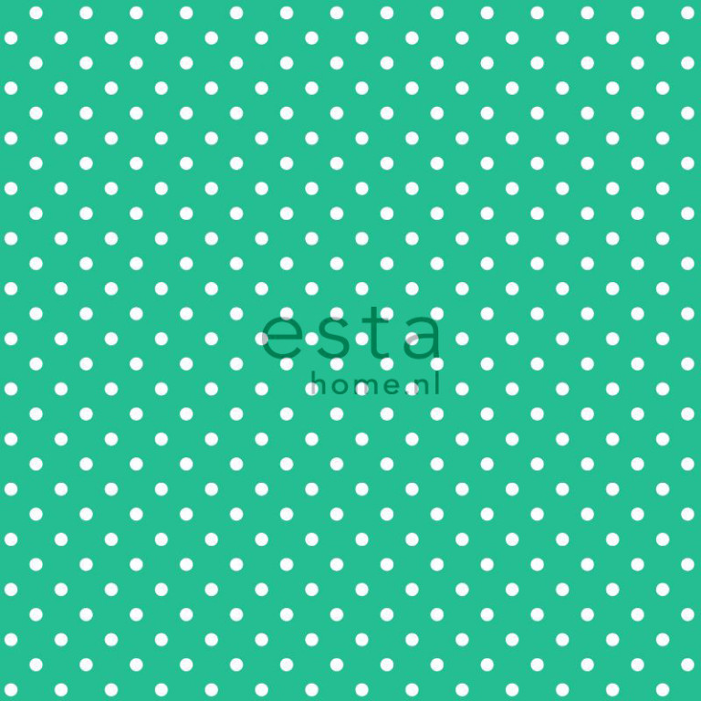 ESTA Pretty Nostalgic Tapetti dots vihreä 53 cm x 10,05 m Non-woven