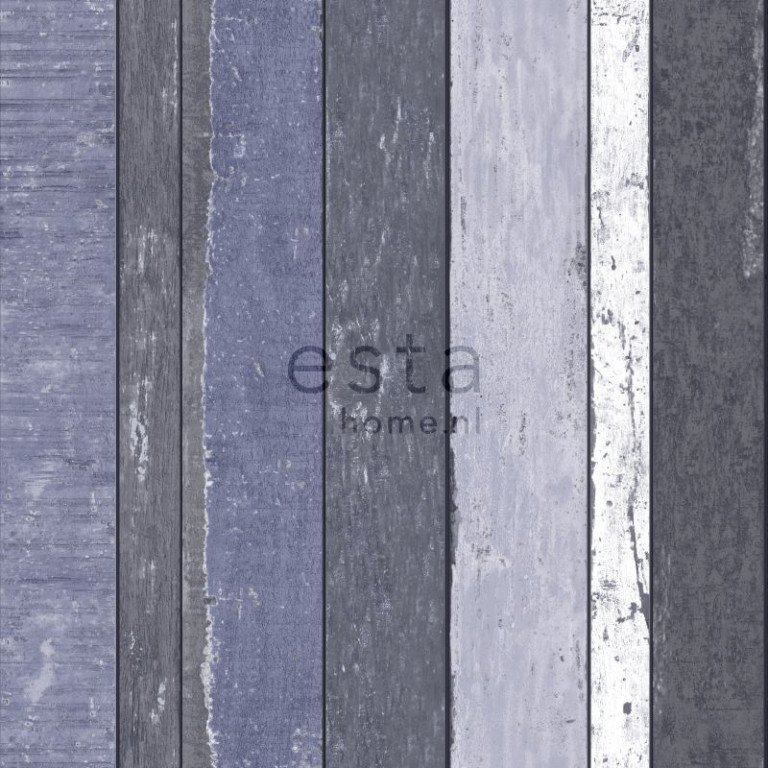 ESTA Vintage rules! Tapetti wooden boards sininen 53 cm x 10,05 m Non-woven