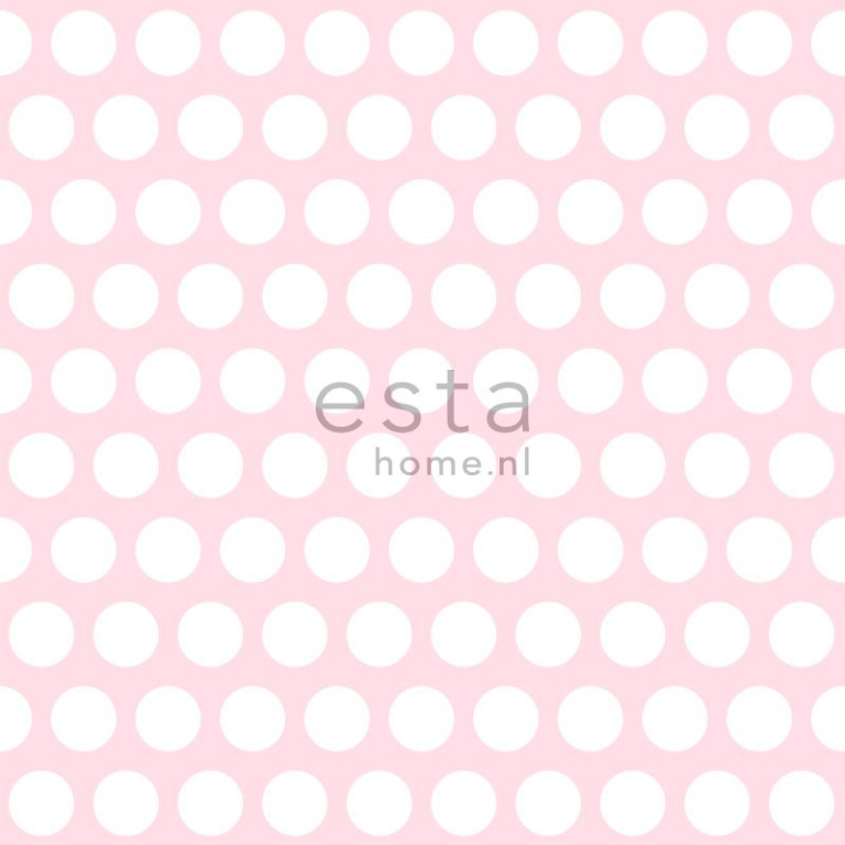 ESTA Everybody Bonjour Tapetti dots light vaaleanpunainen 53 cm x 10,05 m Non-woven