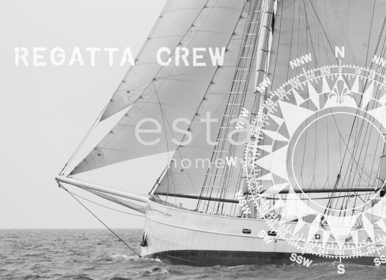ESTA Regatta Crew Paneelitapetti PhotoWallXL Schooner 372 x 270 cm