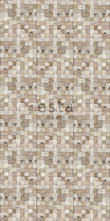 ESTA Vintage rules! Tapetti wallpaperXXL marble squares beige 46,5 cm x 8,37 m
