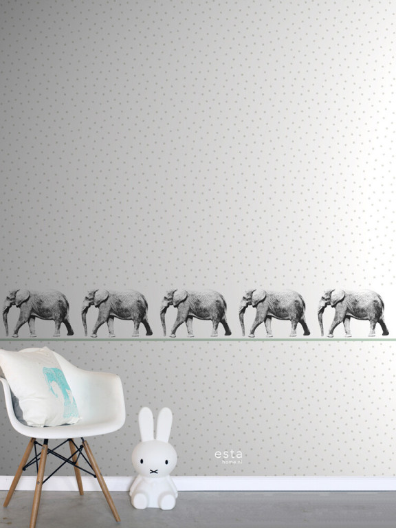 ESTA Everybody Bonjour Boordi PhotoWallXL elephant 400 cm x 23,25 cm