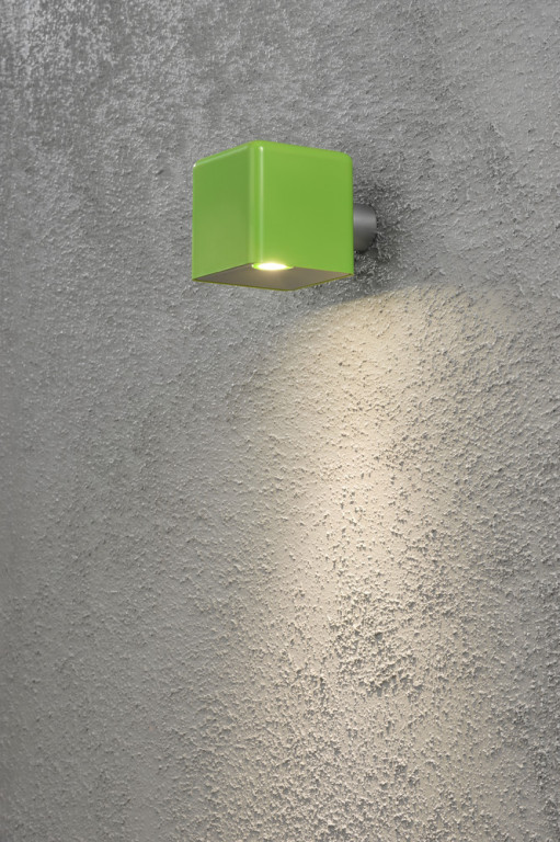 Konstsmide Amalfi 7681-600 LED seinävalaisin vihreä alasvalo 3W IP54