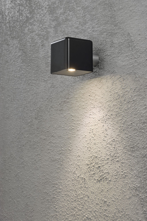 Konstsmide Amalfi 7681-750 LED seinävalaisin musta alasvalo 3W IP54