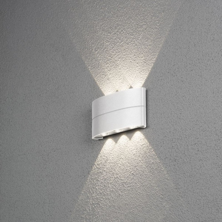 Konstsmide Chieri 7853-250 seinävalaisin LED 6x1W valkoinen