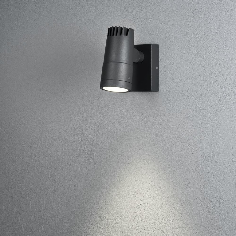 Konstsmide Andria 7861-370 seinävalaisin LED 8W tummanharmaa säädettävä valonjako
