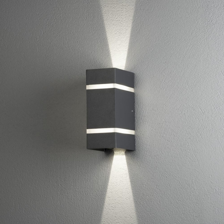 Konstsmide Cremona 7998-370 seinävalaisin LED 2x3W tummanharmaa