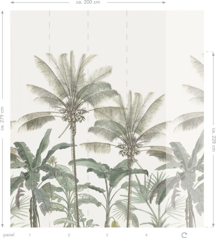 Esta Paradise Kuvatapetti XL Botanical PalmTrees, 2x2,79m