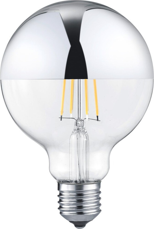 Trio LED-lamppu E27, filament, pääpeili, G95, 7W, 680lm, 2700K
