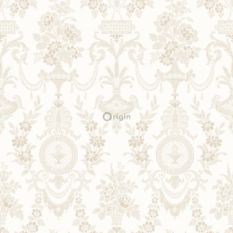 Origin Bloomingdale 326134 baroque valkoinen non-woven tapetti