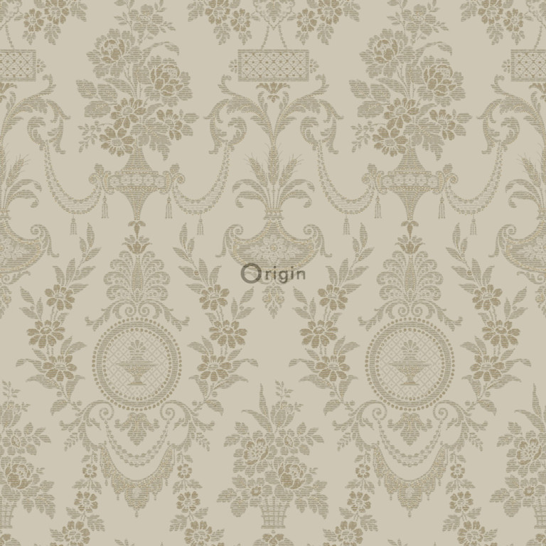 Origin Bloomingdale 326136 baroque harmaaruskea non-woven tapetti