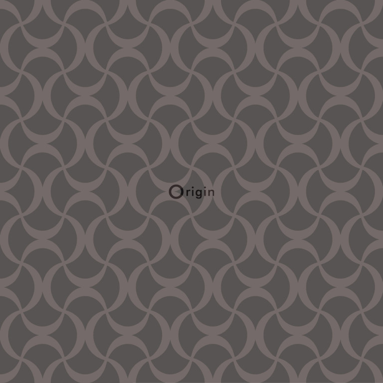 Origin Metropolitan 345740 graphical shape tummanharmaa non-woven tapetti