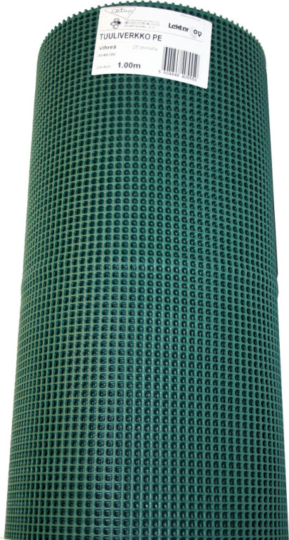 Lektar Räystäsverkko, 5 x 5mm, 1 x 25m, vihreä