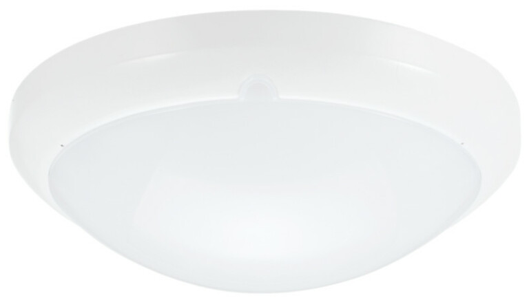 LED-tunnistinvalaisin Airam Sono, 15W/835, Ø295x78mm, IP54, valkoinen/opaali
