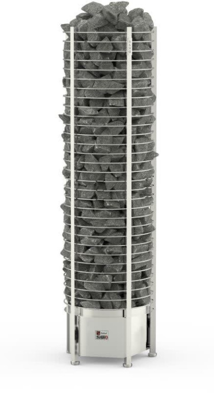 Sawo Sähkökiuas Round Tower 8kW 7-14 m³ erillinen ohjauskeskus