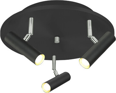 Aneta Lighting Artic Kattospotti 3-osainen LED 6W IP20 pyöreä musta/teräs