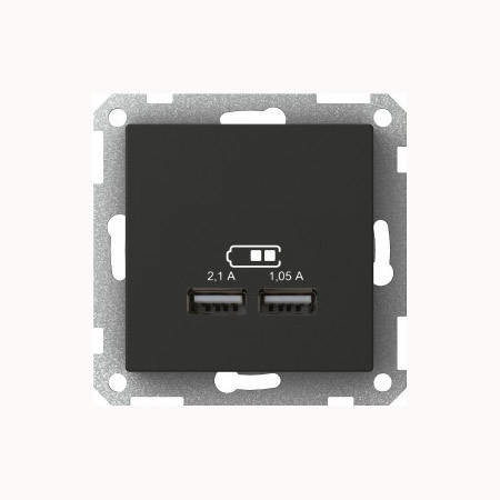 Schneider Electric USB-latauspistorasia 2,1A antrasiitti Exxact