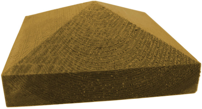 Tammiston Puu Tolpanhattu Pyramidi 123x123x50 mm vihreä 100 mm tolpalle K380
