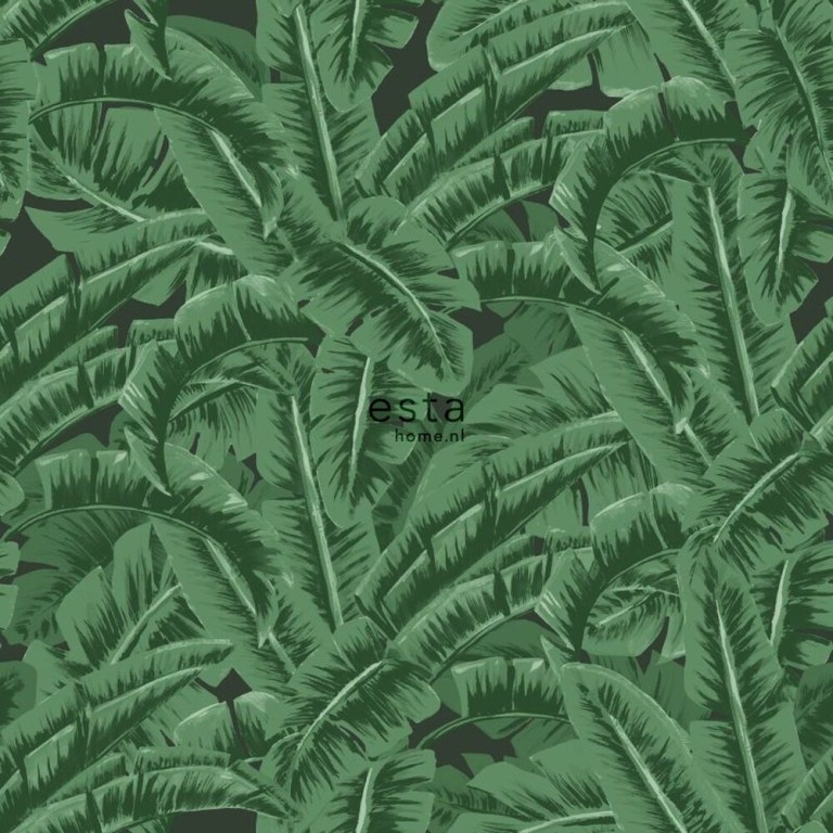Esta Jungle Fever Tapetti 138985, 0.53x10.05m, non-woven, vihreä/musta