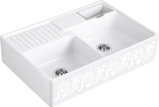 Villeroy & Boch Keittiöallas Butler Sink 90 White Pearl Koristekuvio CeramicPlus
